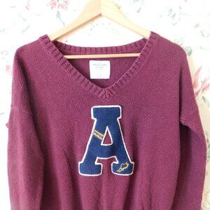 *Price firm* 🦌  Abercrombie & Fitch Vintage Letter A Varsity Sweater